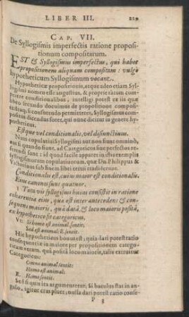 Cap. VII. De Syllogismis imperfectis ratione propositionum compositarum.