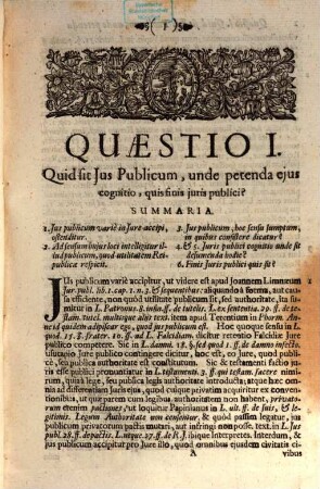 Quaestiones Selectae Ex Jure Publico, Canonico, Civili, Feudali, & Criminali desumptae