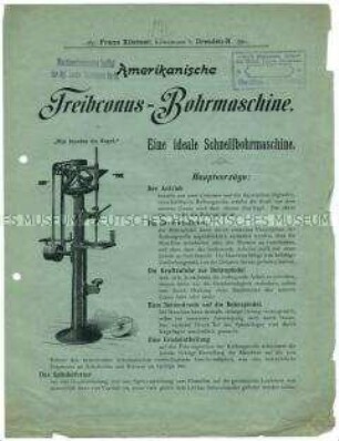 Amerikanische Treibconus-Bohrmaschine.