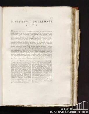 M. Vitruvii Pollionis; Vita