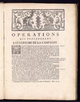 Operations. Qui Précederent L'Ouverture de la Campagne.