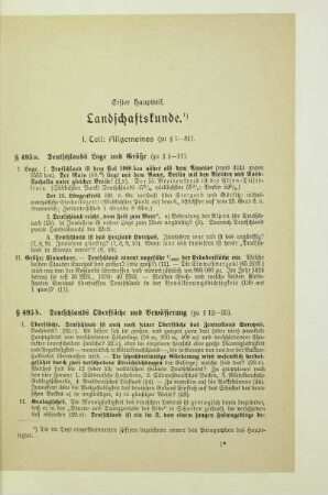 Erster Hauptteil. Landschaftskunde