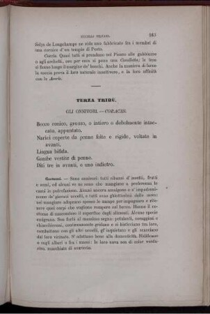Terza Tribù. Gli Onnivori. - Coraces.