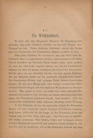 § 3. Die Wirklichkeit.
