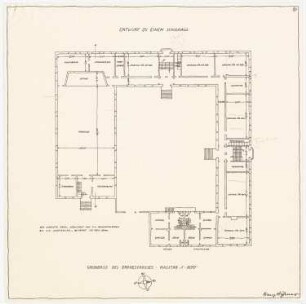 Schulhaus: Grundriss Erdgeschoss 1:200