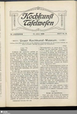 Heft Nr. 14, 15. Juli 1908