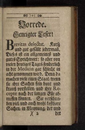 Vorrede. Geneigter Leser!