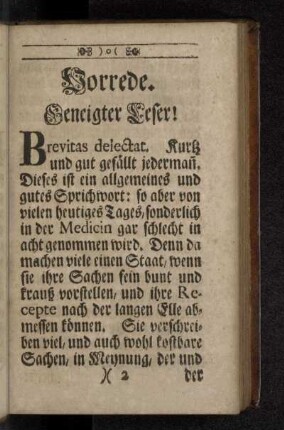 Vorrede. Geneigter Leser!