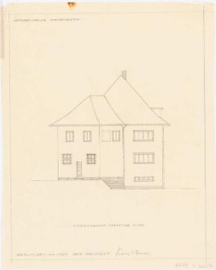 Herrenhaus Hohenborn bei Kassel Umbau: Nordansicht 1:100