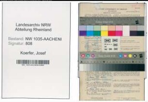 Entnazifizierung Josef Koerfer , geb. 22.07.1883 (Bergbauangestellter)