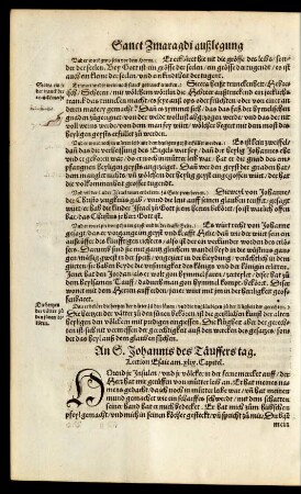 An S. Joahnnis des Täuffers tag. Lection Esaie am xlix. Capitel.