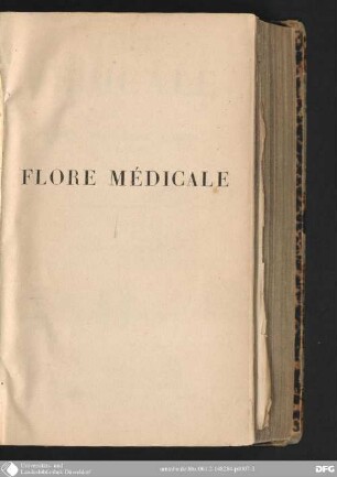 1: Flore médicale