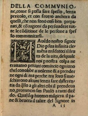 Della Sanctissima Communione