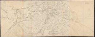 Viergleisige Untergrundbahn für Vorort- und Stadtverkehr, Berlin Schinkelwettbewerb 1919: Lageplan 1:10000