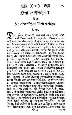 Dritter Abschnitt. Von der electrischen Meteorologie.