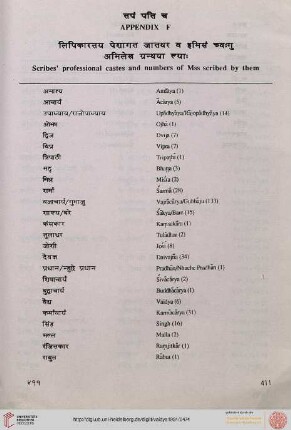 F) Professional castes of scribes