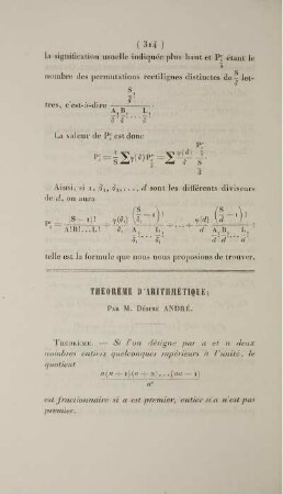 Théorème d'arithmétique.