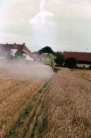 Fotografie: Erntetechnik, Mähdrusch, Mähdrescher selbstfahrend, Strohhäcksler