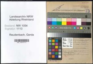 Entnazifizierung Gerda Reudenbach , geb. 29.03.1915 ()