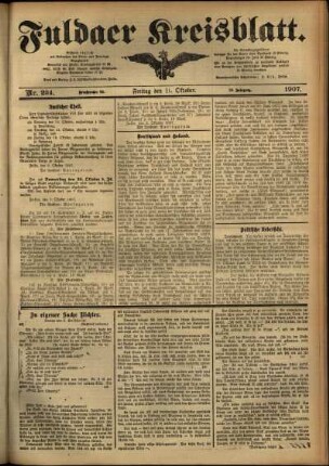 Ausgabe vom Freitag, den 11. Oktober 1907.