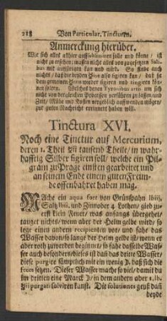 Tinctura XVI.