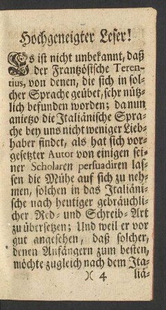 Hochgeneigter Leser!