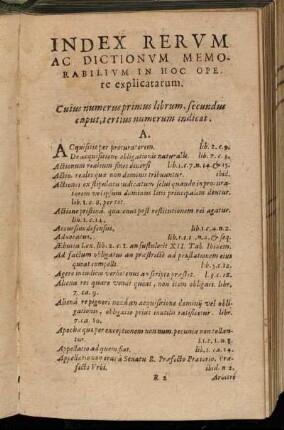 Index Rerum Ac Dictionum Memorabilium in Hoc Opere explicatarum.