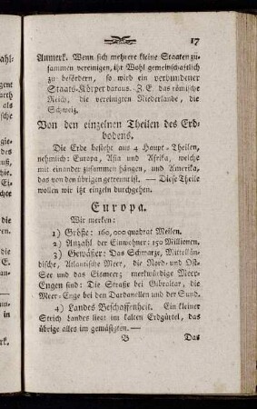 Von den einzelnen Theilen des Erdbodens.