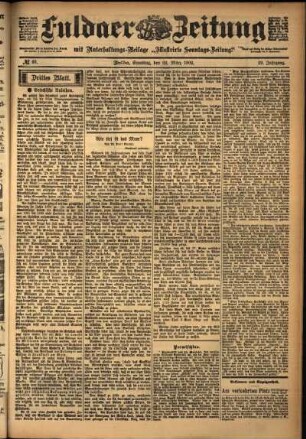 Dritte Ausgabe vom Samstag, den 22. März 1902.