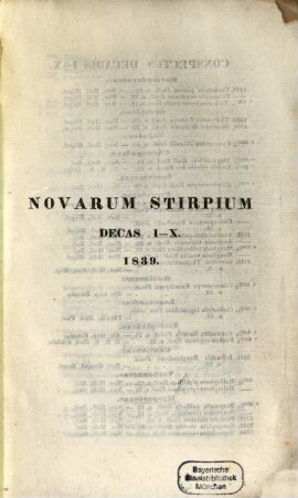 Novarum Stirpium Decades