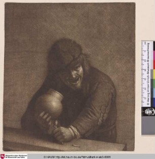 [Mann mit einem Krug und einer Pfeife (Geschmackssinn); Man with a Jug and a Pipe (Taste)]