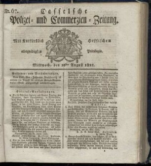 Nr. 67, Mittwoch den 22sten August. 1821
