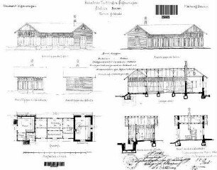 Beuron: Nebengebäude Grundriss,Schnitte,Ansichten
