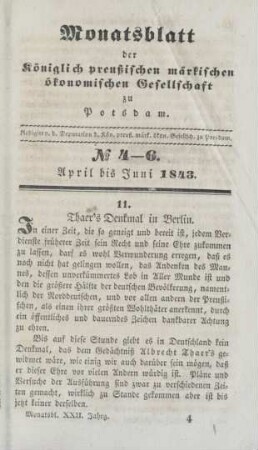 No 4-6. April bis Juni 1843.