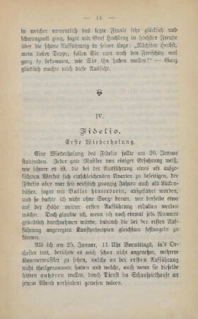 IV. Fidelo. Erste Wiederholung