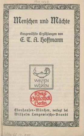 Menschen und Mächte : ausgewählte Erzählungen