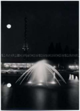 Berlin, Charlottenburg, Restaurant am Funkturm bei Nacht
