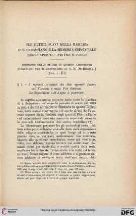 28: Gli ultimi scavi nella basilica di S. Sebastiano e la memoria sepolcrale degli Apostoli Pietro e Paolo