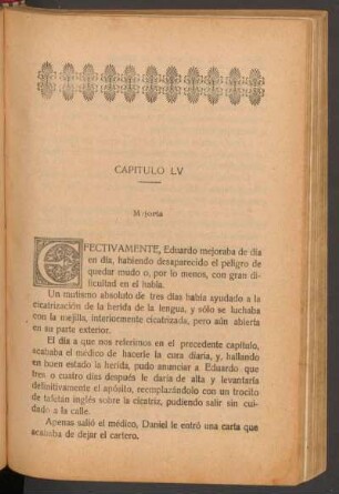 Capítulo LV - Mejoría
