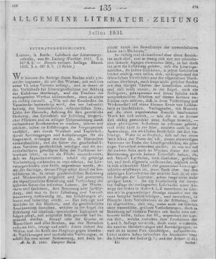 Wachler, L.: Lehrbuch der Litteraturgeschichte. 2. Aufl. Leipzig: Barth 1830