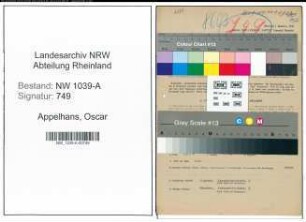 Entnazifizierung Oscar Appelhans , geb. 30.03.1894 (Angestellter)