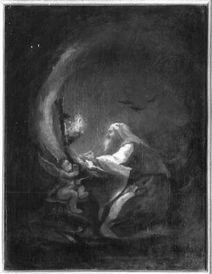 Heiliger Antonius von Ägypten : Heiliger Antonius von Ägypten. Öl auf Leinwand; 48 x 37 cm (vor 1774; C. W. E. Dietrich). Dresden: Sammlung Pappermann (heute Freital-Burgk: Haus der Heimat)