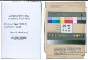 Entnazifizierung Wolfgang Berndt , geb. 09.07.1911 ()