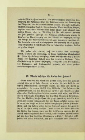 13. Worin bestehen die Kosten des Heeres?