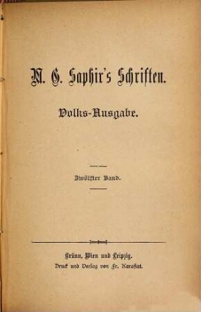 M. G. Saphir's Schriften : (In 26 Bdn.), 12