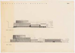 Rosengarten, Mannheim Kongresszentrum: Ansicht Berliner Straße 1:200