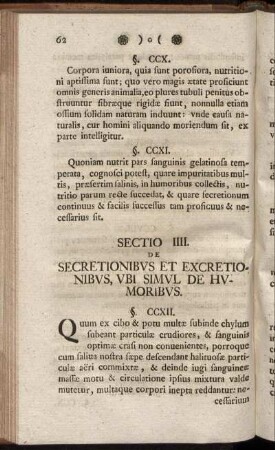 Sectio IIII.