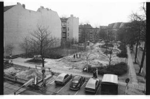 Kleinbildnegative: Spielplatz, Bornstraße, 1980