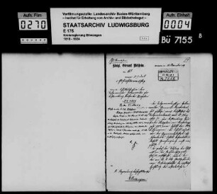 Schuldenwesen der Teilgemeinde Gebenweiler, Gemeindebezirk Kaisersbach