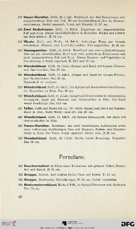 Porzellane (Nr. 231-274)